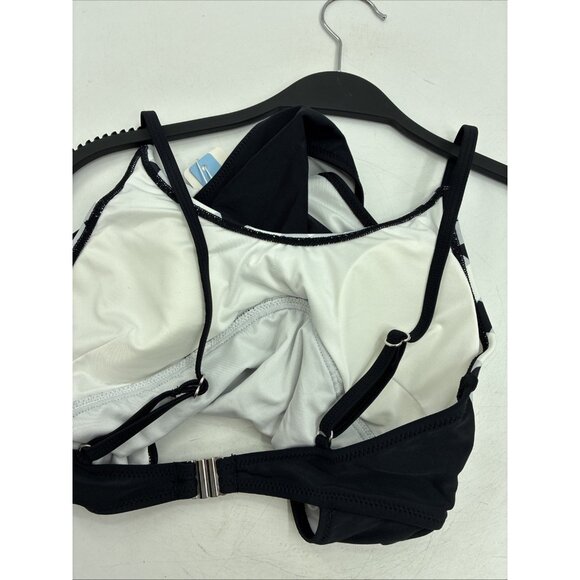 Cupshe Womens Size M One Piece Swimsuit Gingham Ruffle Black Monokini Swimwear - Picture 4 of 6